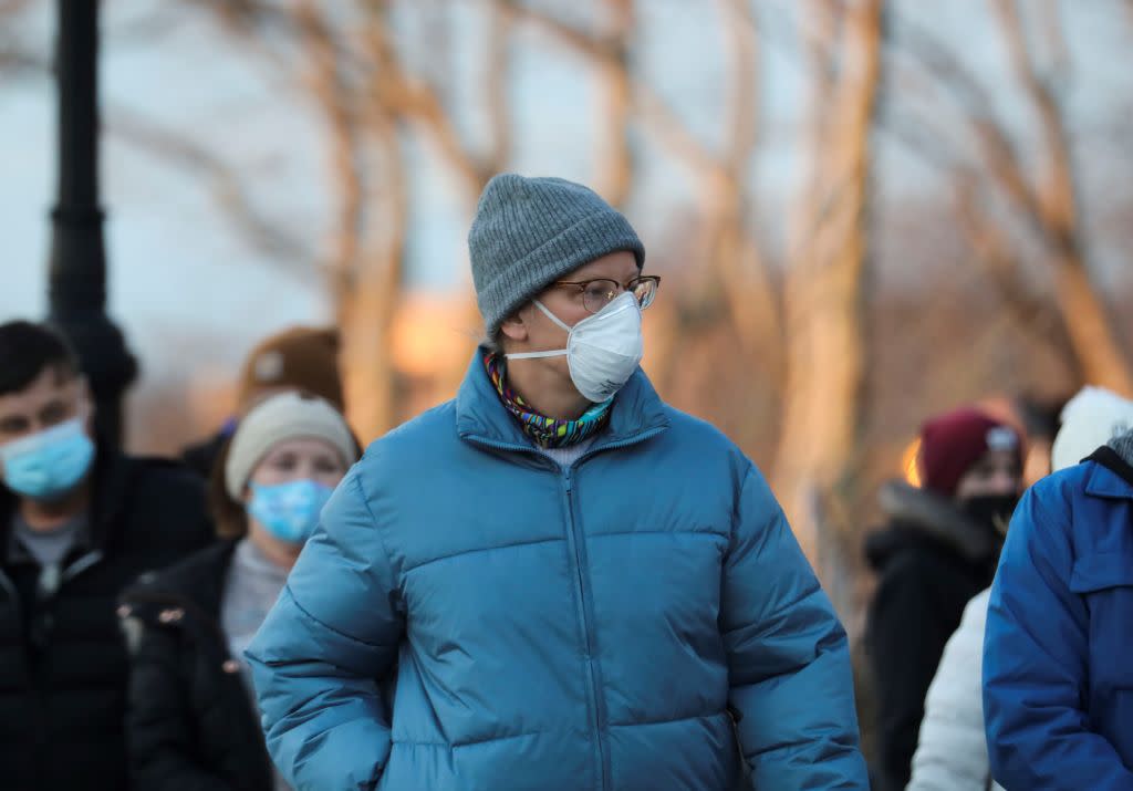 U.S.-NEW YORK-COVID-19-FACE MASK