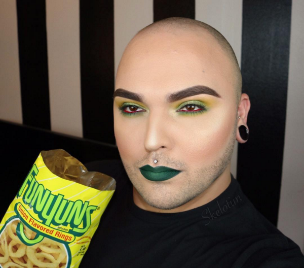 Click through to see which snacks have inspired Tim O’s makeup looks. 