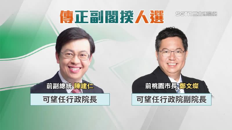 傳蘇揆將遞辭呈，陳建仁、鄭文燦接正副閣揆呼聲高，郭正亮分析原因。（資料照）