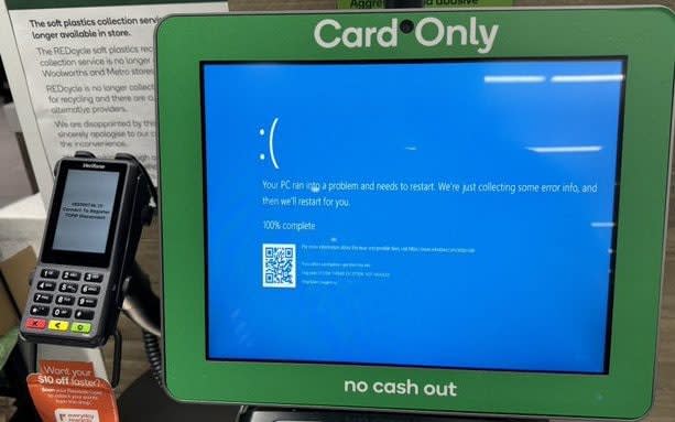 Checkouts are down at Woolworths and Coles in Australia