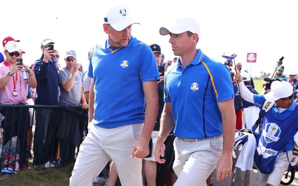 McIlroy remains adamant that Ian Poulter and his fellow LIV rebels are not welcome in the Europe Ryder Cup team - Getty Images/Warren Little 