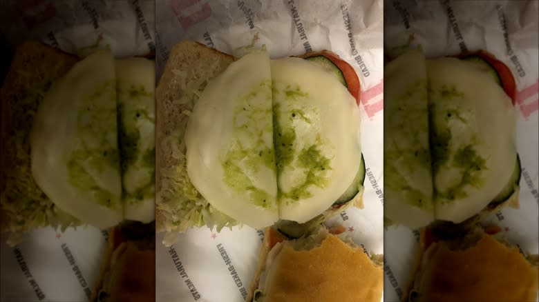 Jimmy John's sandwich with avocado spread