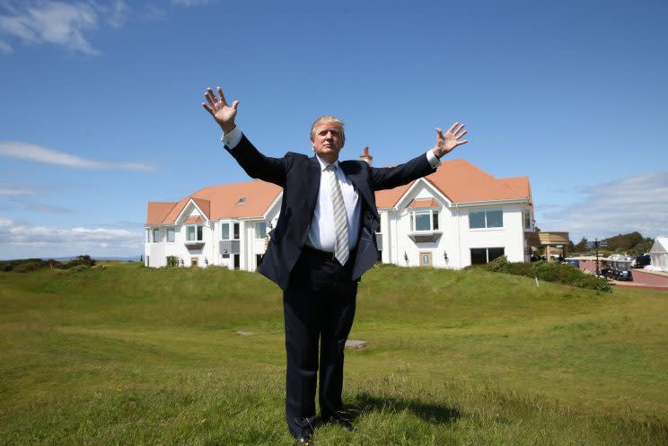 Donald Trump visits Turnberry Golf Club in Scotland in June 2015. (Photo: Ian MacNicol/Getty Images)