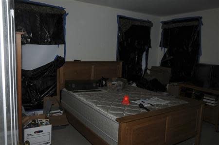 A room in Adam Lanza's house is pictured in this evidence photo released by the Connecticut State Police, December 27, 2013. REUTERS/Connecticut State Police/Handout via Reuters