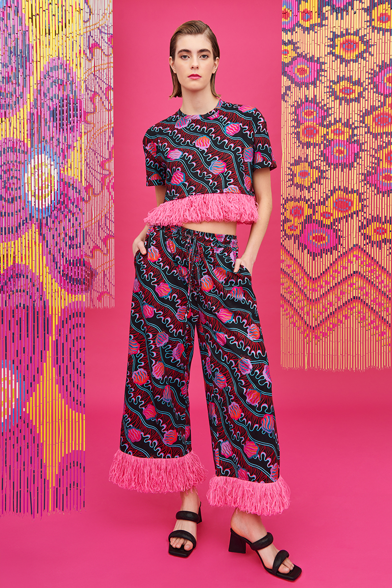 zandra rhodes x celia b collaboration