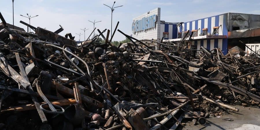 Rescuers continue searching for victims in the destroyed Epicenter mall in Kharkiv