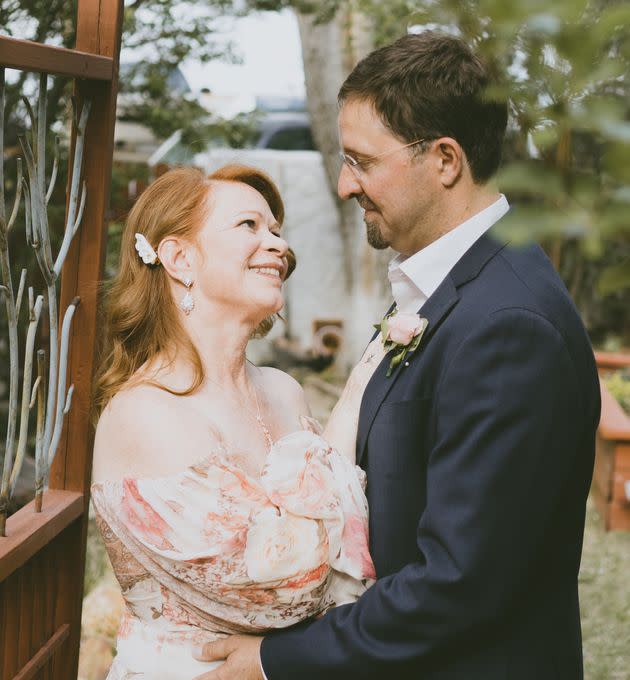 The author and her husband, Brian, on their wedding day. (Photo: Courtesy of Marisa Youngblood)