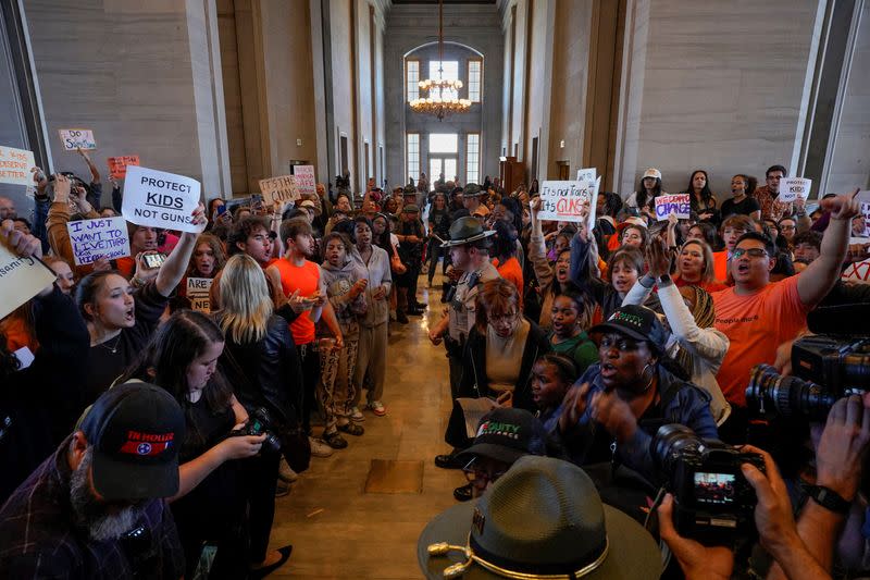 Protests after deadly shooting at the Covenant School in Nashville