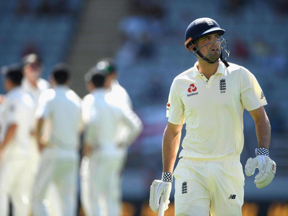 Cook was the first man to depart but he was soon joined by the rest of his teammates (Getty)