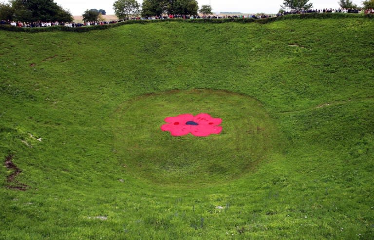 the commemorations to mark the anniversary for the Battle of the Somme kicked off at the deep Lochnagar crater, which was created by mines placed under German positions two minutes before the attack began at 7:30 am on July 1, 1916