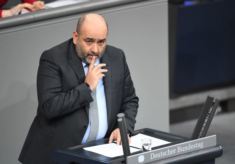 Omid Nouripour, Federal Chairman of the Alliance 90/The Greens, speaks during the German Bundestag session on the consequences of the death of Russian opposition politician Alexey Navalny. Serhat Kocak/dpa