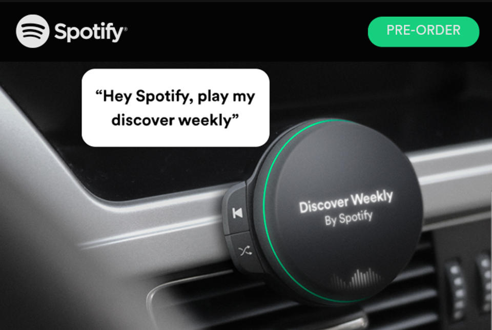 Spotify's rumored in-car music device appears to be taking shape. Financial