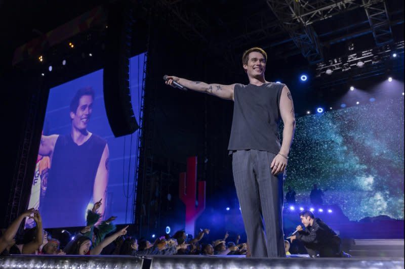 Hayes Campbell (Nicholas Galitzine) performs at Coachella. Photo courtesy of Prime