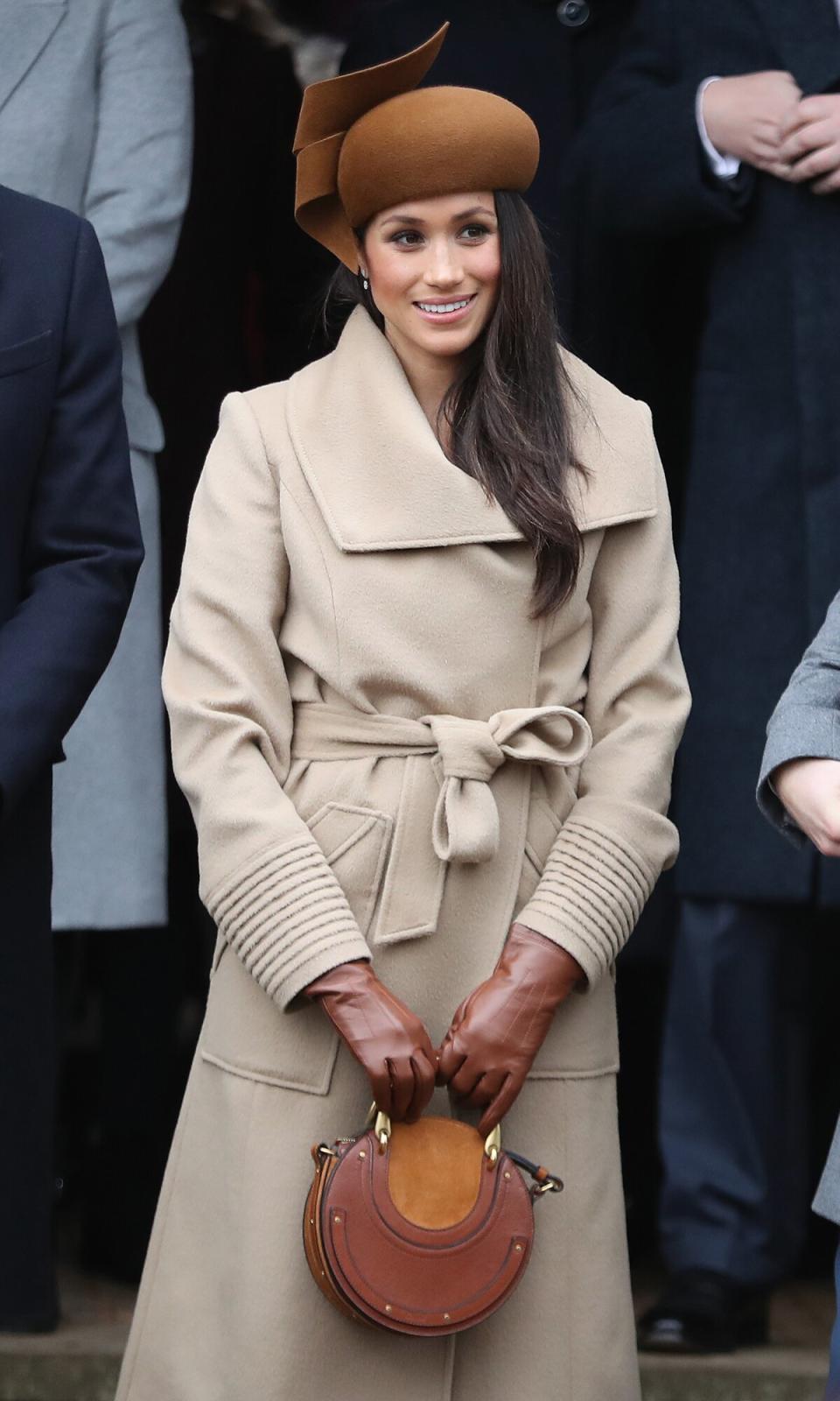 Meghan Markle attends Christmas Day Church service at Church of St Mary Magdalene on December 25, 2017 in King's Lynn, England