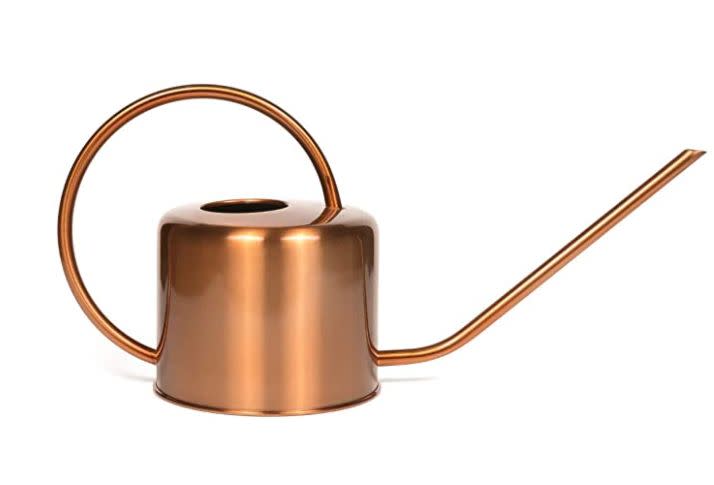 Find this Homarden Copper Colored Watering Can for $30 on <a href="https://amzn.to/3fefSK9" target="_blank" rel="noopener noreferrer">Amazon</a>.