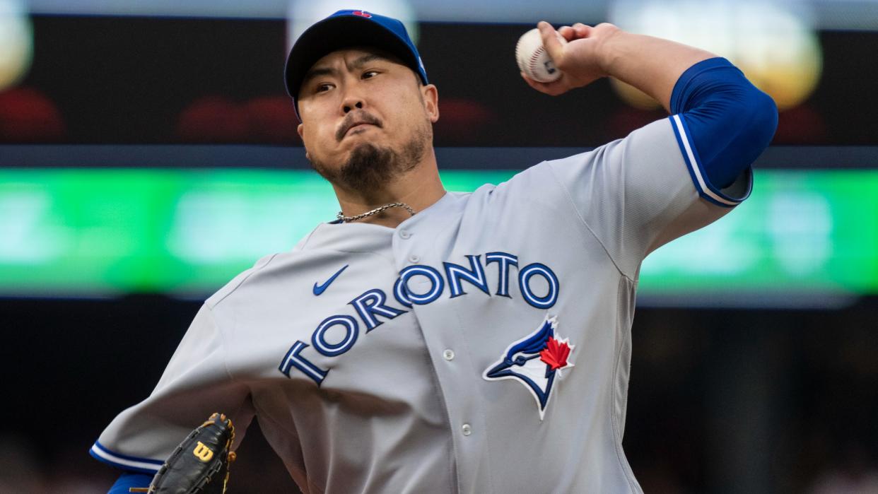 Hyun-Jin Ryu has landed on the 10-day injured list. (Photo by Stephen Brashear/Getty Images)