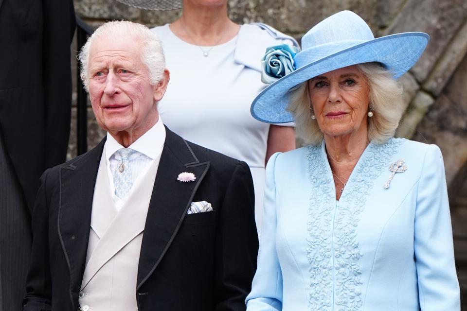 King Charles III and Queen Camilla during the Sovereign’s Garden Party held at the Palace of Holyroodhouse in Edinburgh. The party is part of The King’s trip to Scotland for Holyrood Week. Picture date: Tuesday July 2, 2024. (PA Wire)
