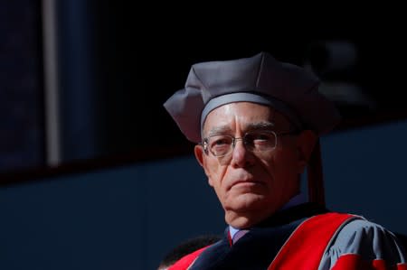 Rafael Reif, President MIT attends the inauguration of Lawrence Bacow as the 29th President of Harvard University in Cambridge