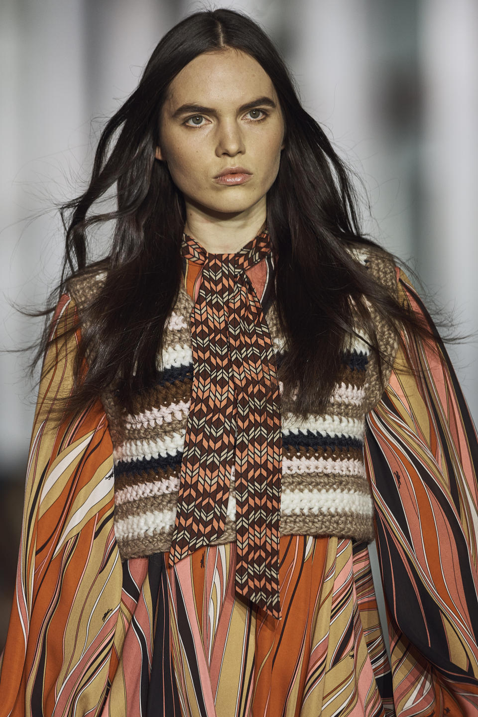 The Longchamp Paris collection is modeled during Fashion Week in New York, Saturday, Feb. 9, 2019. (AP Photo/Andres Kudacki)