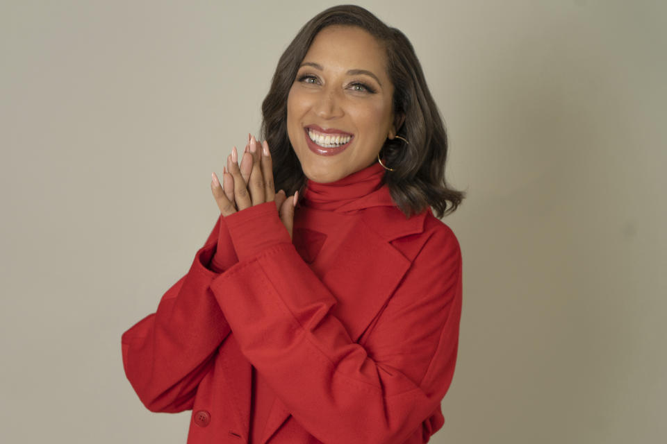 Robin Thede poses for a portrait to promote her HBO series, “A Black Lady Sketch Show,” on Wednesday, April 5, 2023, in New York. (AP Photo/Gary Gerard Hamilton)