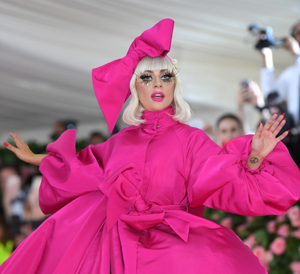 NEW YORK, NEW YORK - MAY 06: Lady Gaga arrives for the 2019 Met Gala celebrating Camp: Notes on Fashion at The Metropolitan Museum of Art on May 06, 2019 in New York City. (Photo by Karwai Tang/Getty Images)