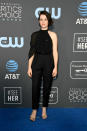 <p>Tampoco nos convenció el diseño de Celine que lució Claire Foy en los Critics’ Choice Awards. Recibió el premio #SeeHer. (Foto: Frazer Harrison / Getty Images). </p>