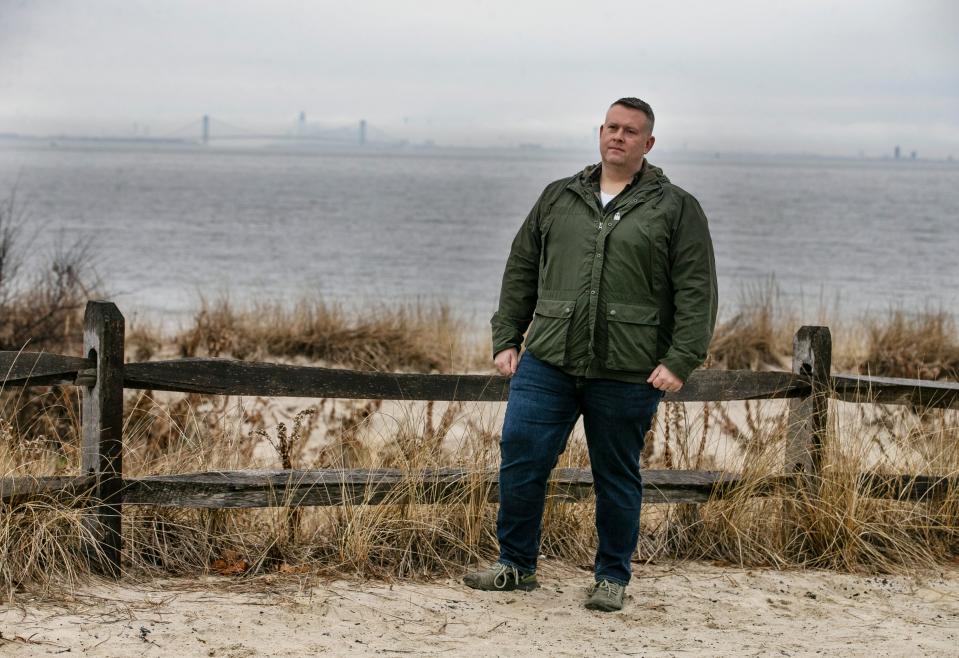 Scott Davis of Middletown is shown at the Spy House in the Port Monmouth section of Middletown. Davis is a police officer and paranormal investigator who is involved with a developing TV series about paranormal activity along the Bayshore.   Port Monmouth, NJThursday, January 12, 2023