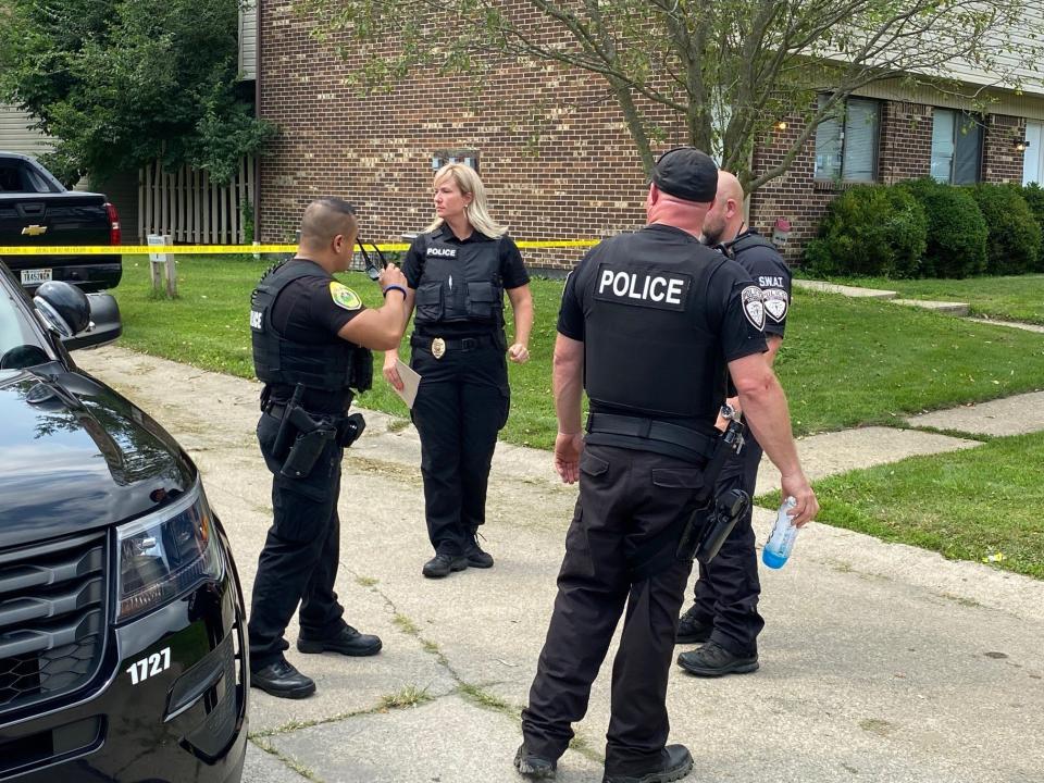 Muncie police on July 22, 2021, were at the scene of a man's shooting death in the Canterbury Townhomes complex on the city's west side.