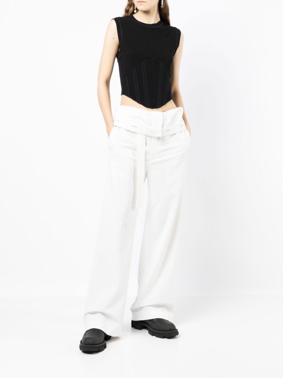 Dion Lee Foldover Wide Leg Trousers