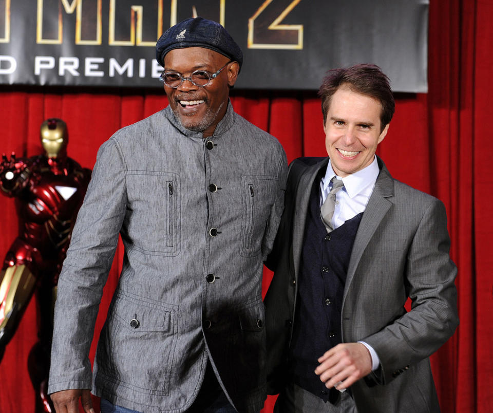 Iron Man 2 LA Premiere 2010 Samuel L Jackson Sam Rockwell