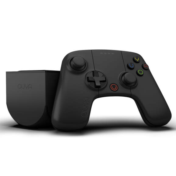 The Ouya hardware, which is one part of the company's gaming ecosystem.