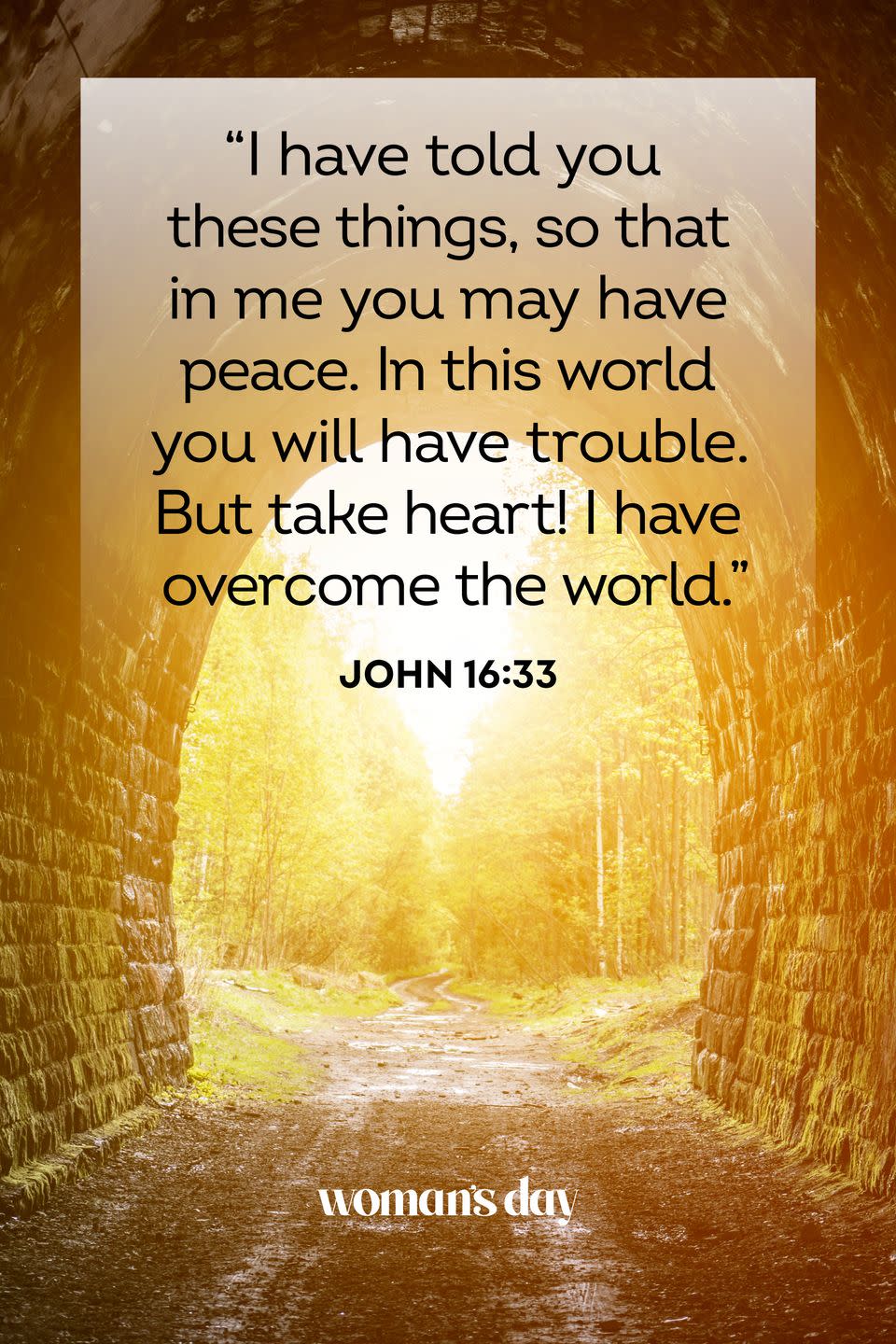 <p>“I have told you these things, so that in me you may have peace. In this world you will have trouble. But take heart! I have overcome the world.”</p><p><strong>The Good News: </strong>God sent his only son to die for our sins, so he can do anything. There is no need to worry or stress.</p>