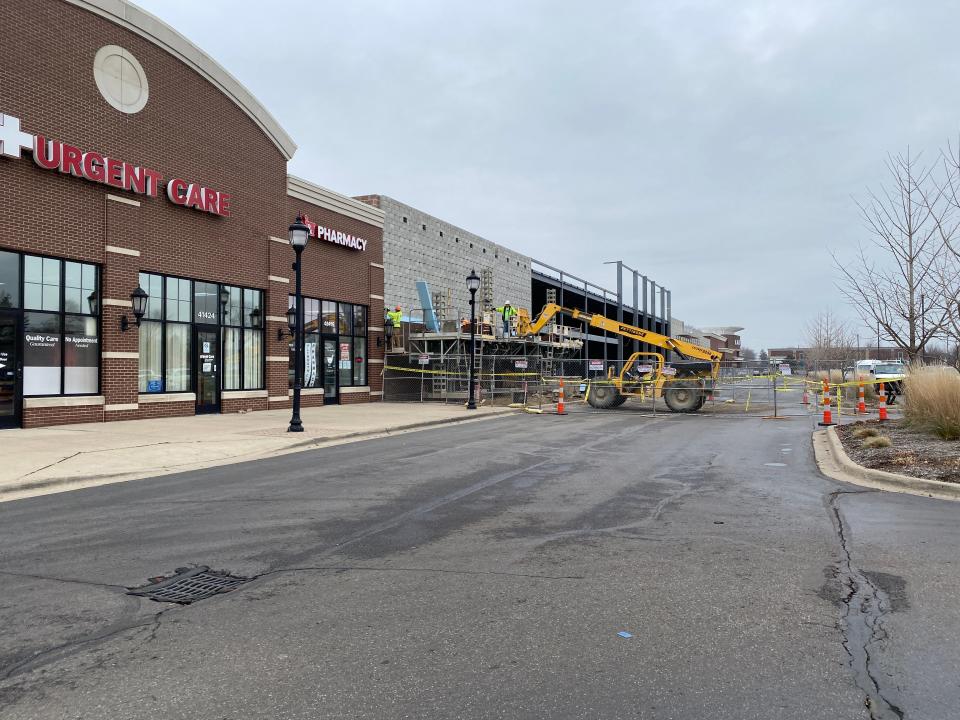 Plymouth Township Supervisor Kurt Heise says the 44,000-square-foot building under construction at Ann Arbor and Haggerty Roads will be an Amazon Fresh store.