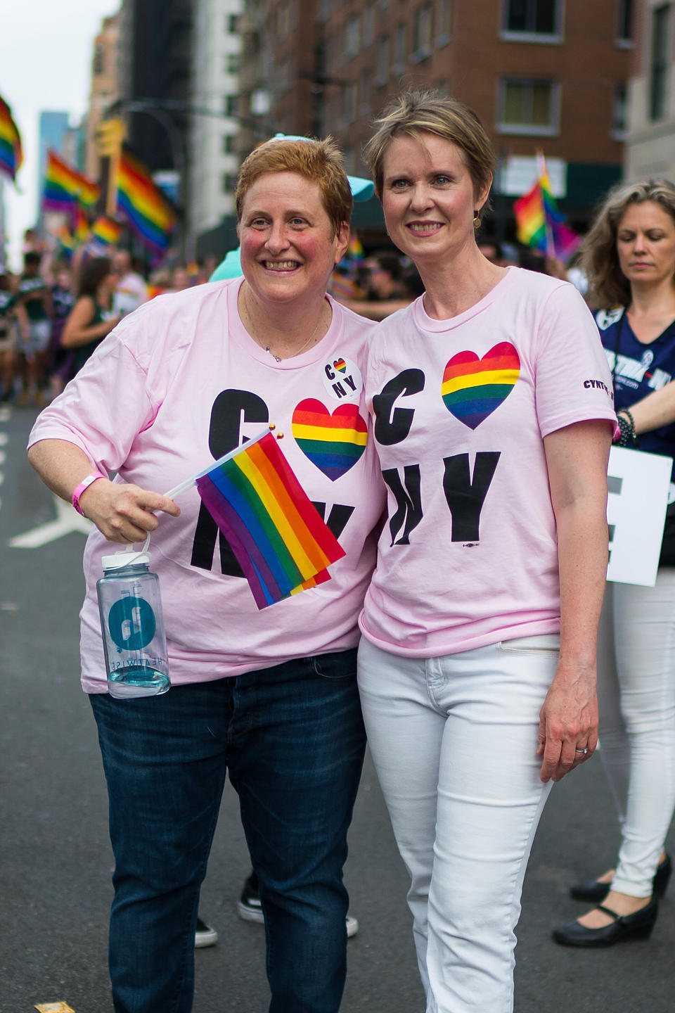 Cynthia Nixon and Christine Marinoni