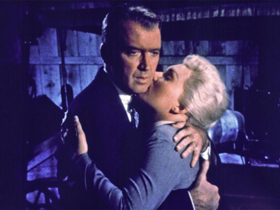 James stewart and Kim Novak in ‘Vertigo’ (BFI)