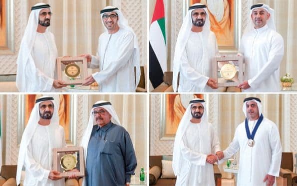 Sheikh Mohammed bin Rashid al-Maktoum of Dubai hands out the awards   - Dubai Media Office 