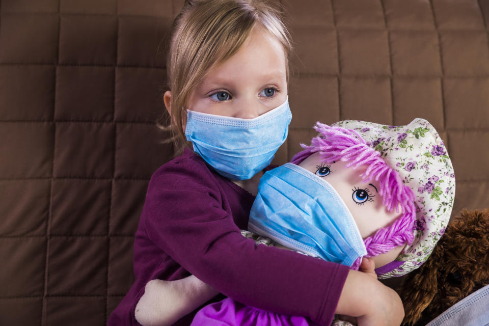 Introducing masks to play can help children get used to them. (Getty Images)