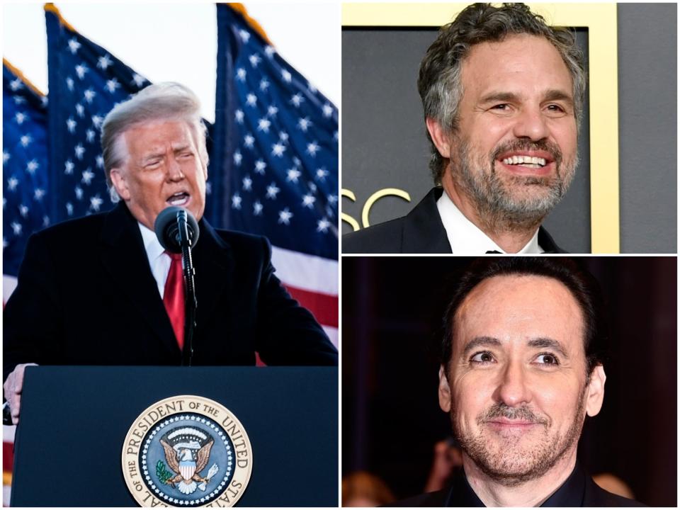 Trump’s exit has been celebrated by stars including Mark Ruffalo and John Cusack (Pete Marovich/Amy Sussman/Pascal Le Segretain/Getty Images)