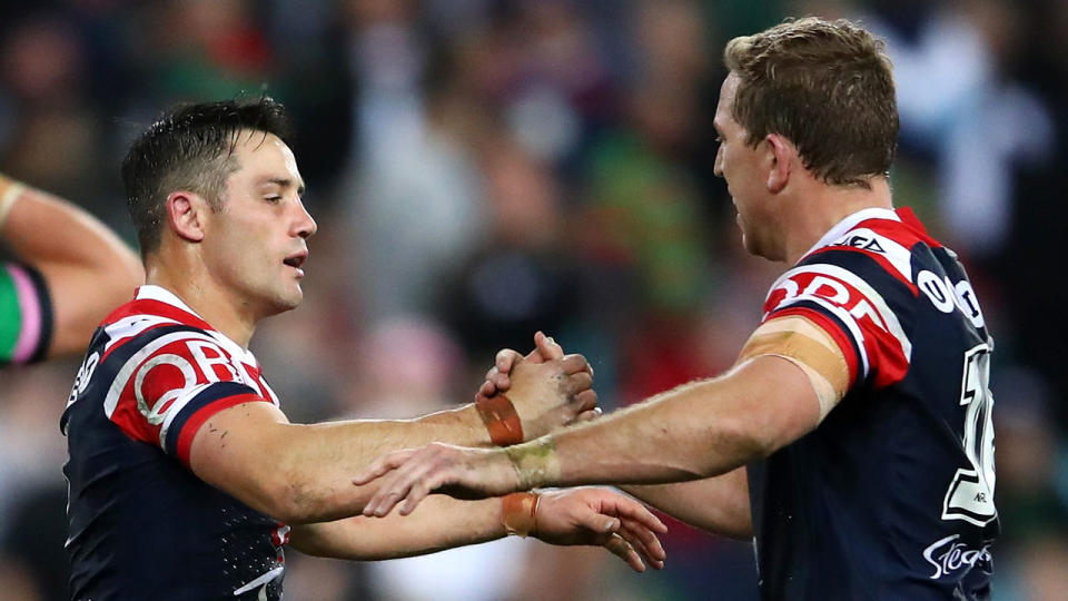 Will Cooper Cronk hand the halfback duties over to Mitch Aubusson, or are the Roosters keeping Melbourne guessing? Pic: Getty