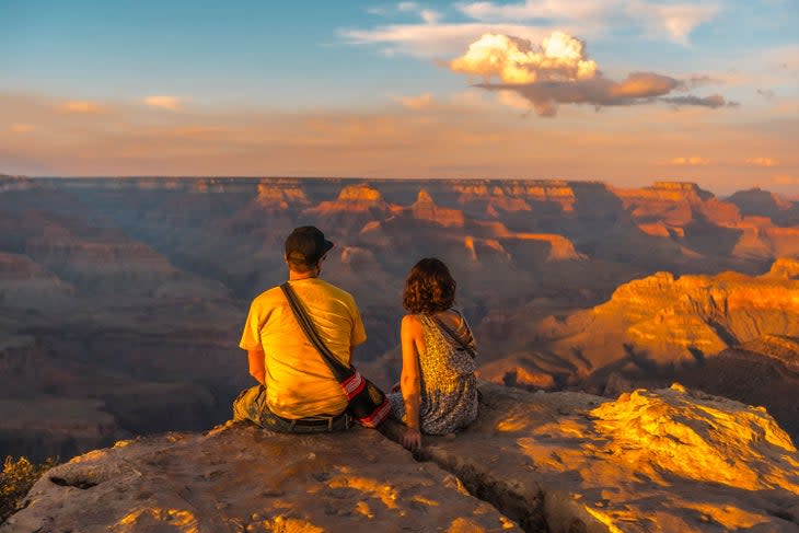 Enjoying the sunset at Powell Point on the South Rim of the Grand Canyon