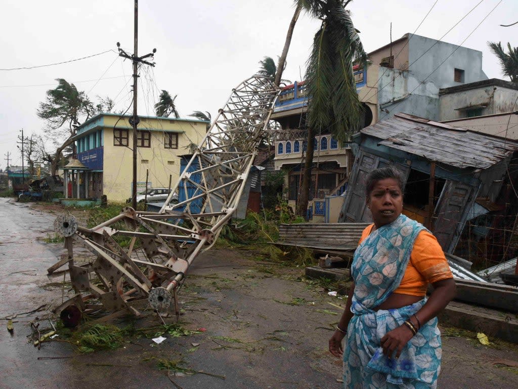 A communication tower felled by a cyclone in India in 2018  (REUTERS)
