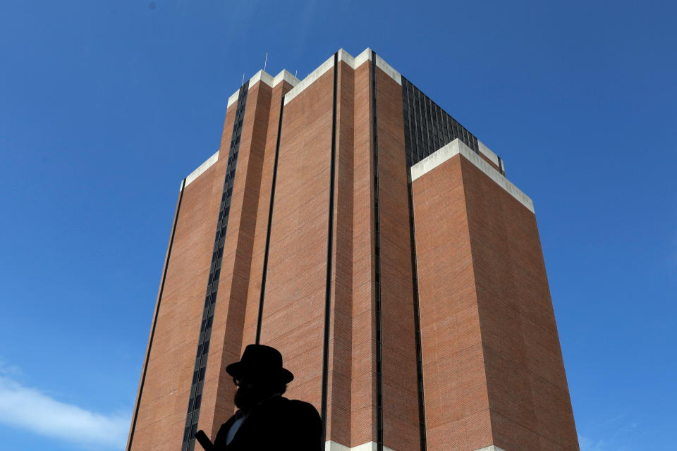 A person walks by the United States Court of Appeals for the Third Circuit in Philadelphia, Pennsylvania, U.S., June 10, 2021. REUTERS/Andrew Kelly