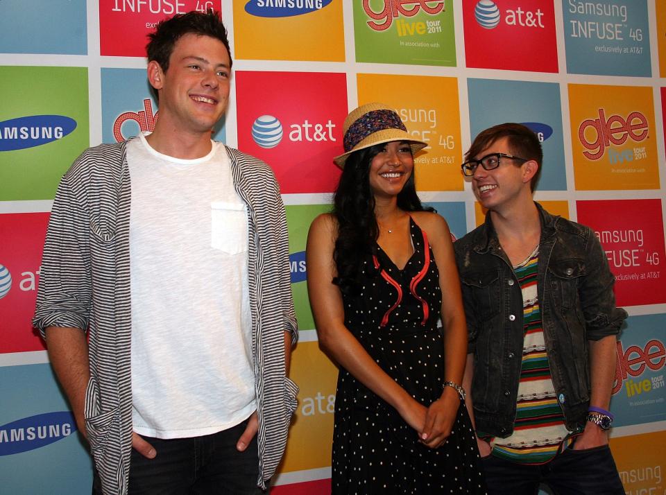 A closeup of Cory, Naya and Kevin