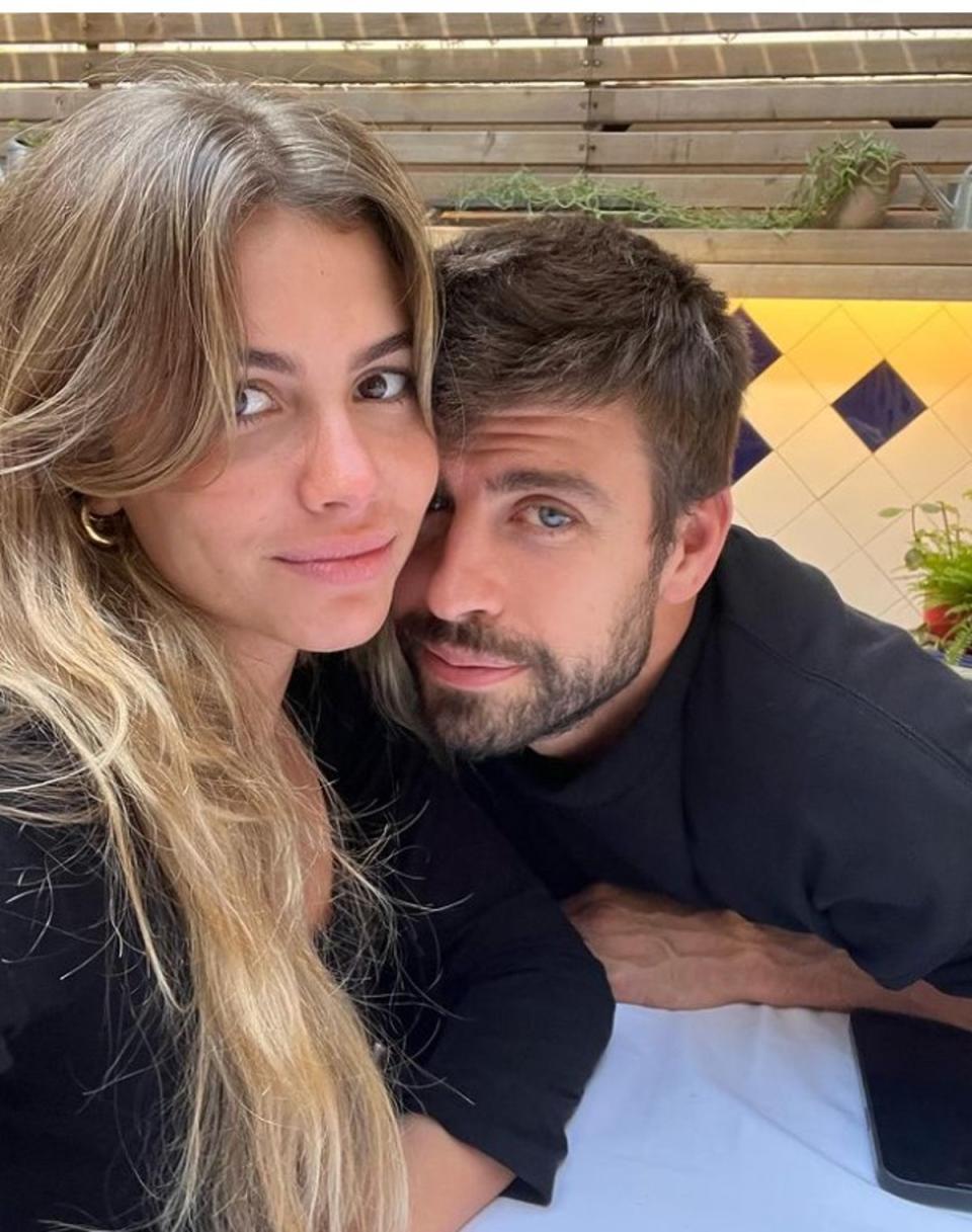 Pique flaunted his romance with Clara Chia Marti (bith pictured) on Instagram earlier this year (Gerard Pique/Intagram)