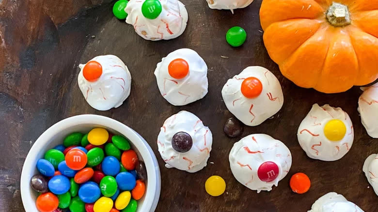 arrangement of Halloween Candy Eyeballs