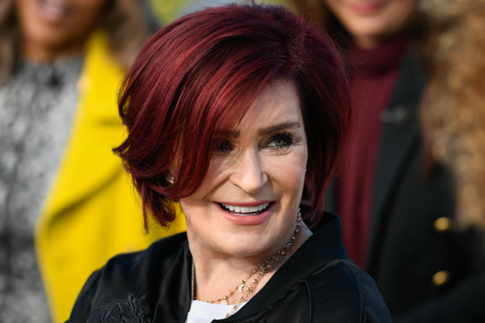 Sharon Osbourne visits "Extra" at Universal Studios Hollywood on February 19, 2019. (Photo by Noel Vasquez/Getty Images)