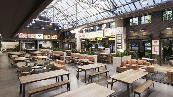 A rendering of the Little Grand Market, which is set to open in August at Grandview Crossing, a residential, office and retail development just outside of downtown near Grandview Heights.