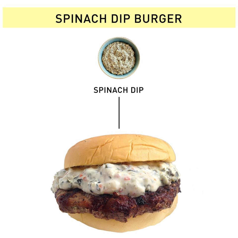 58. Spinach Dip Burger