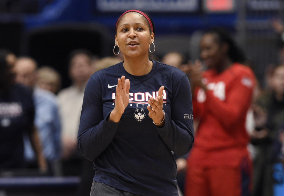 Minnesota Lynx star Maya Moore, who took a hiatus from the WNBA in part to help get justice for a friend, saw a win in that case on Monday. (AP/Jessica Hill)