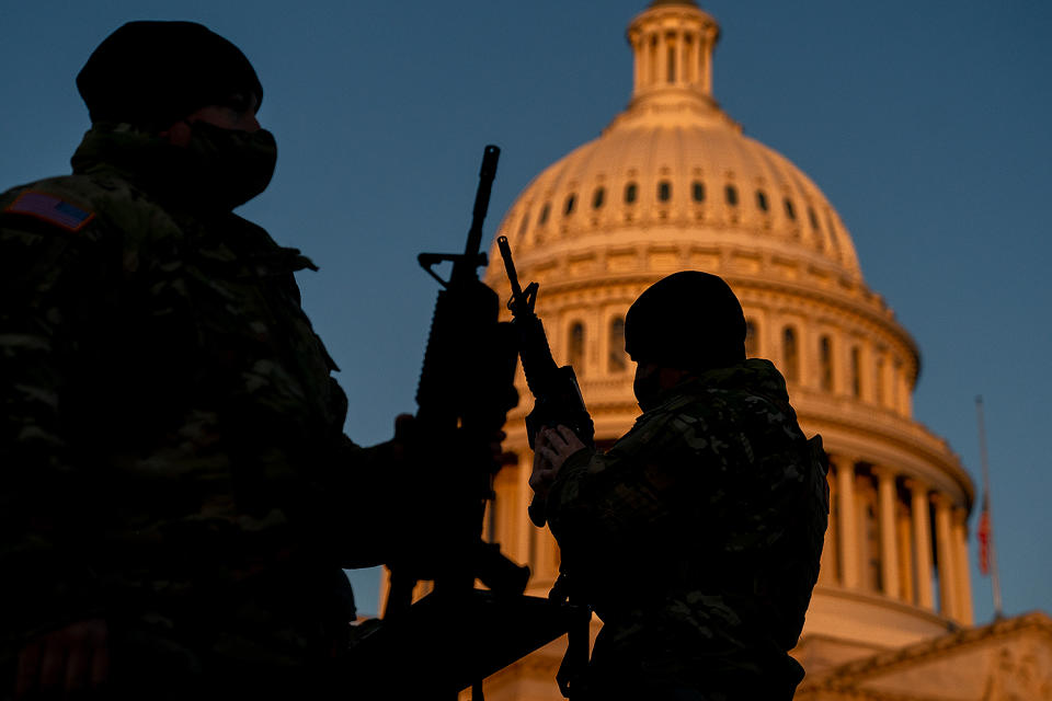 Extraordinary Photos of the National Guard at the U.S. Capitol Ahead of the Biden Inauguration